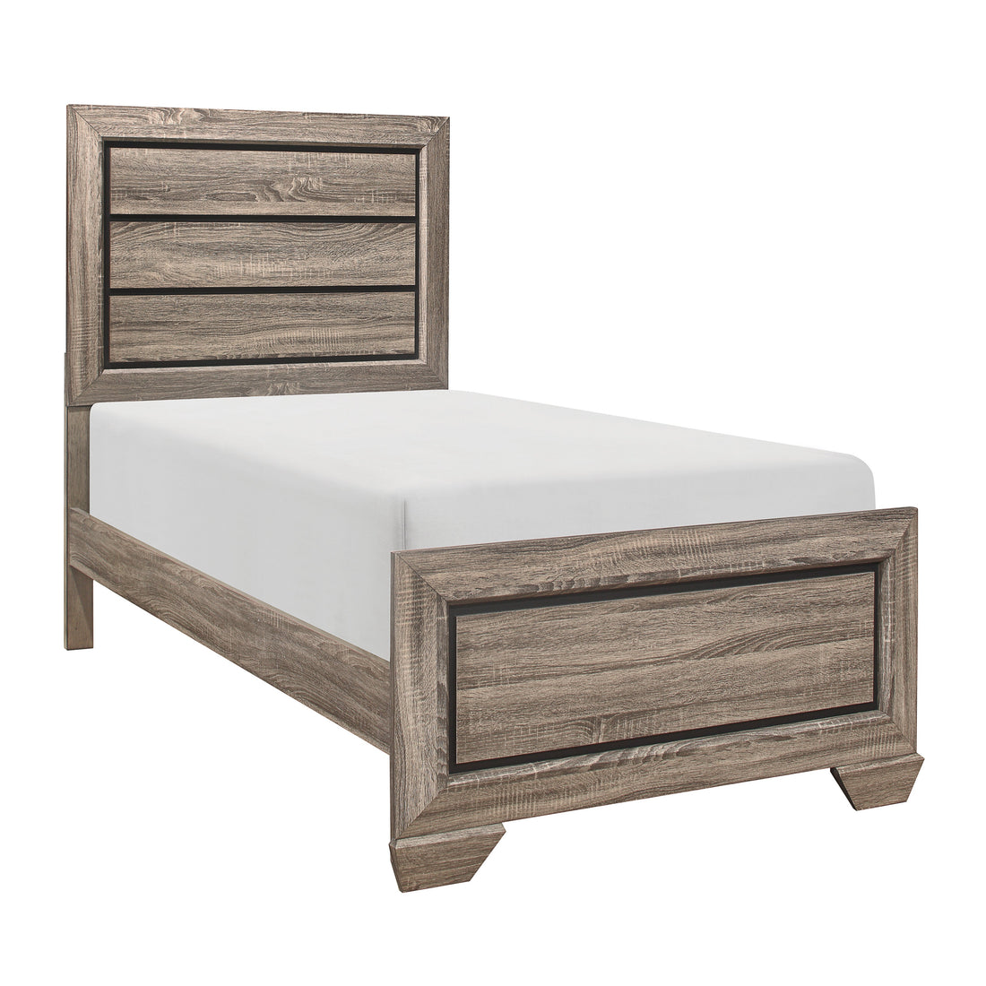 Beechnut Light Elm Twin Panel Bed - SET | 1904T-1 | 1904F-3 - Bien Home Furniture &amp; Electronics