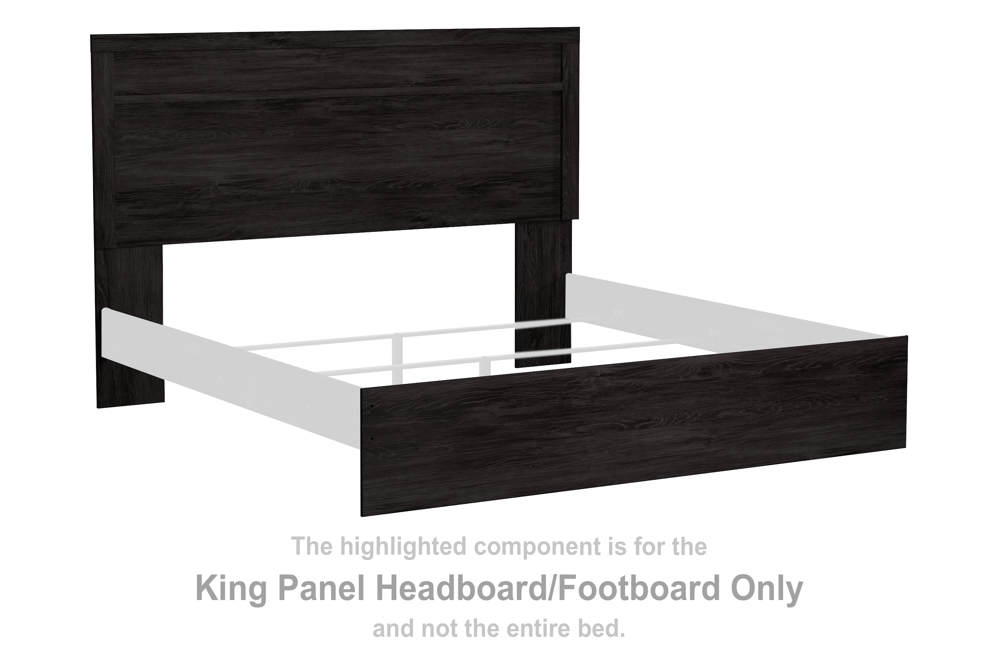 Belachime Black King Panel Headboard/Footboard - B2589-72 - Bien Home Furniture &amp; Electronics