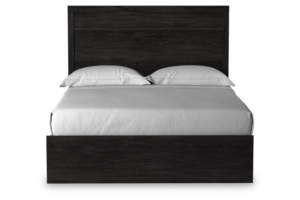 Belachime Black Queen Panel Bed - SET | B2589-71 | B2589-96 - Bien Home Furniture &amp; Electronics