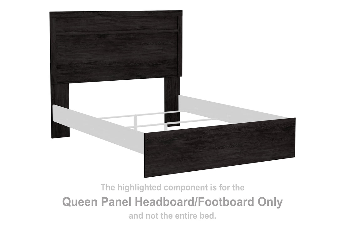 Belachime Black Queen Panel Headboard/Footboard - B2589-71 - Bien Home Furniture &amp; Electronics