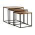 Belcourt 3-Piece Square Nesting Tables Natural/Black - 931182 - Bien Home Furniture & Electronics