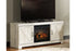 Bellaby Whitewash 63" TV Stand with Electric Fireplace - SET | W100-101 | W331-68 - Bien Home Furniture & Electronics