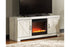 Bellaby Whitewash 63" TV Stand with Fireplace - SET | W100-02 | W331-68 - Bien Home Furniture & Electronics