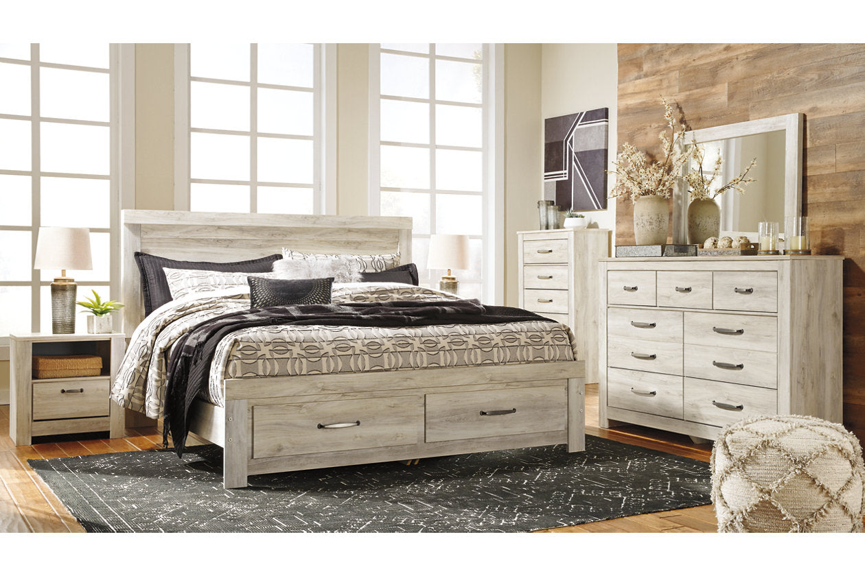 Bellaby Whitewash King Panel Headboard - B331-58 - Bien Home Furniture &amp; Electronics