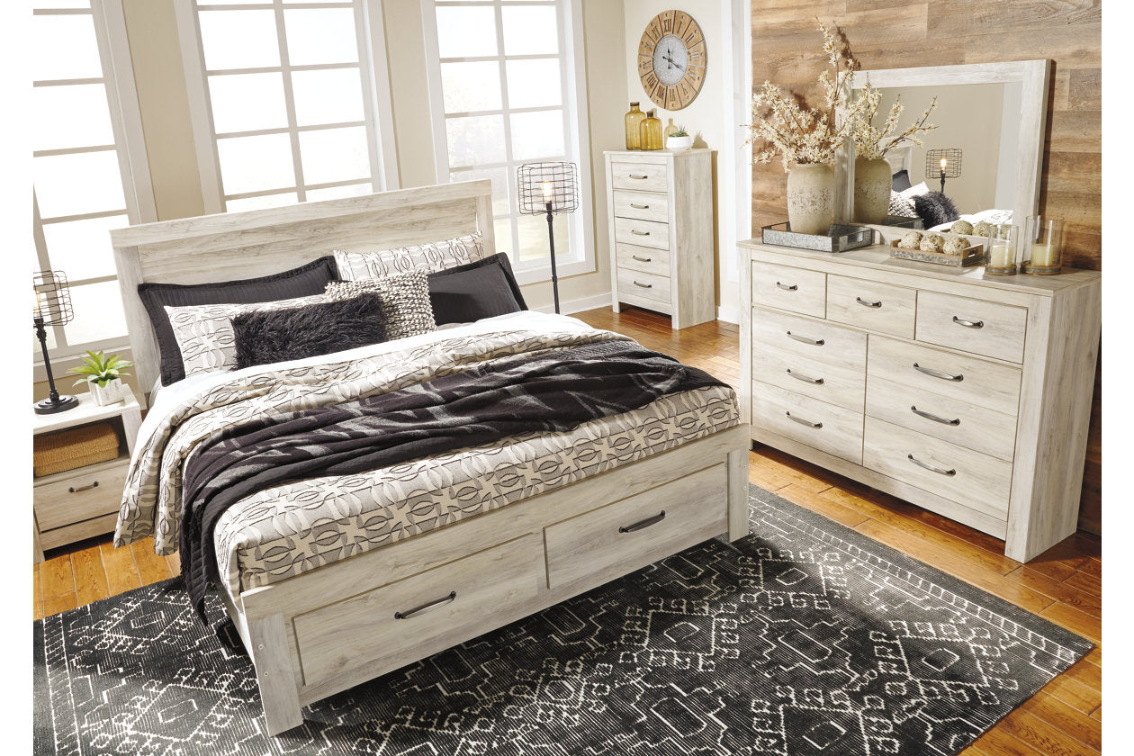 Bellaby Whitewash King Panel Headboard - B331-58 - Bien Home Furniture &amp; Electronics