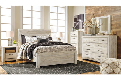 Bellaby Whitewash Queen Panel Bed - SET | B331-54 | B331-57 | B331-96 - Bien Home Furniture &amp; Electronics