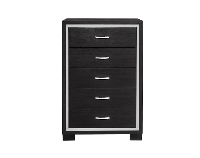 Bellante Melamine Black Chest - SH2216BK-9 - Bien Home Furniture &amp; Electronics