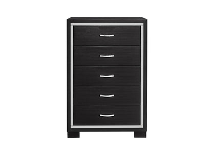 Bellante Melamine Black Chest - SH2216BK-9 - Bien Home Furniture &amp; Electronics