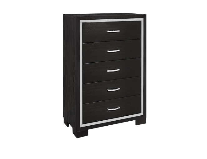 Bellante Melamine Black Chest - SH2216BK-9 - Bien Home Furniture &amp; Electronics