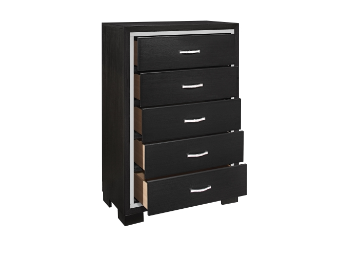 Bellante Melamine Black Chest - SH2216BK-9 - Bien Home Furniture &amp; Electronics