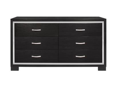 Bellante Melamine Black Dresser - SH2216BK-5 - Bien Home Furniture &amp; Electronics