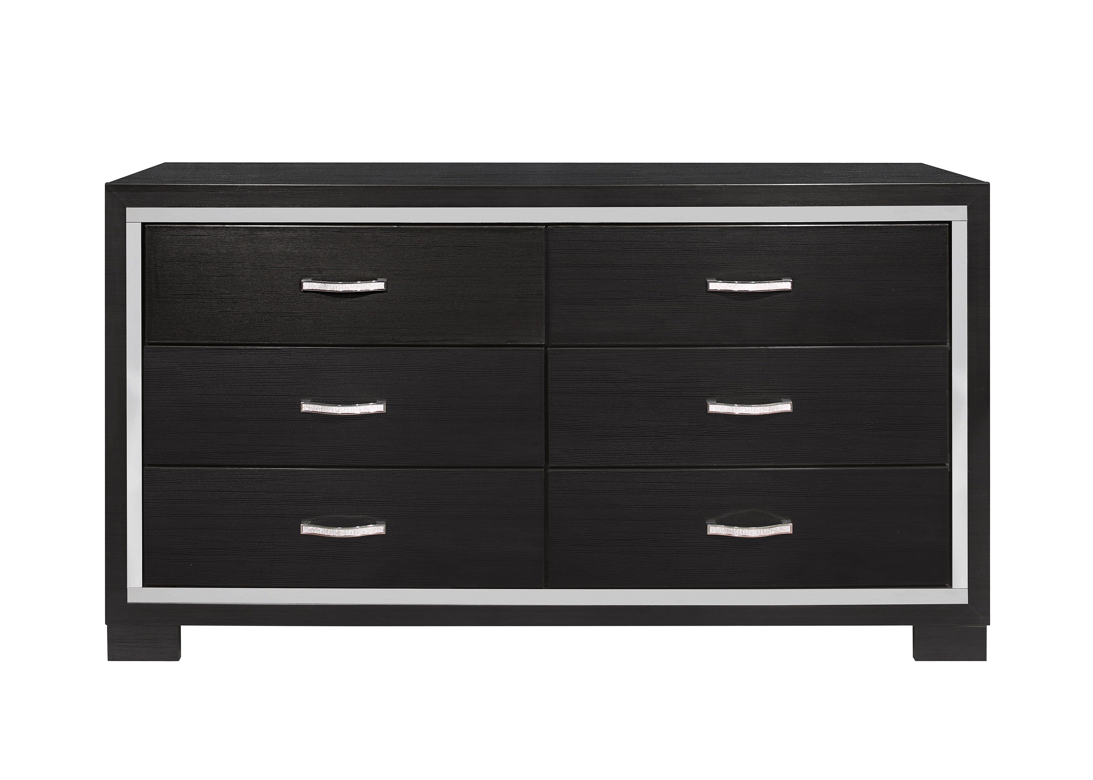 Bellante Melamine Black Dresser - SH2216BK-5 - Bien Home Furniture &amp; Electronics
