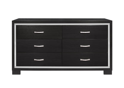 Bellante Melamine Black Dresser - SH2216BK-5 - Bien Home Furniture &amp; Electronics