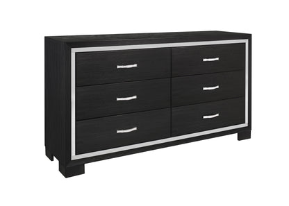 Bellante Melamine Black Dresser - SH2216BK-5 - Bien Home Furniture &amp; Electronics