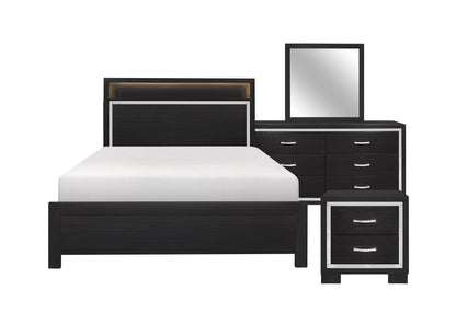 Bellante Melamine Black Dresser - SH2216BK-5 - Bien Home Furniture &amp; Electronics