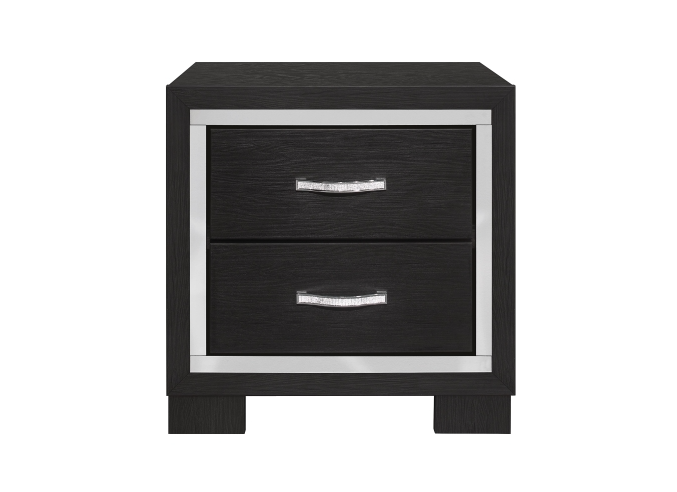 Bellante Melamine Black Nightstand - SH2216BK-4 - Bien Home Furniture &amp; Electronics