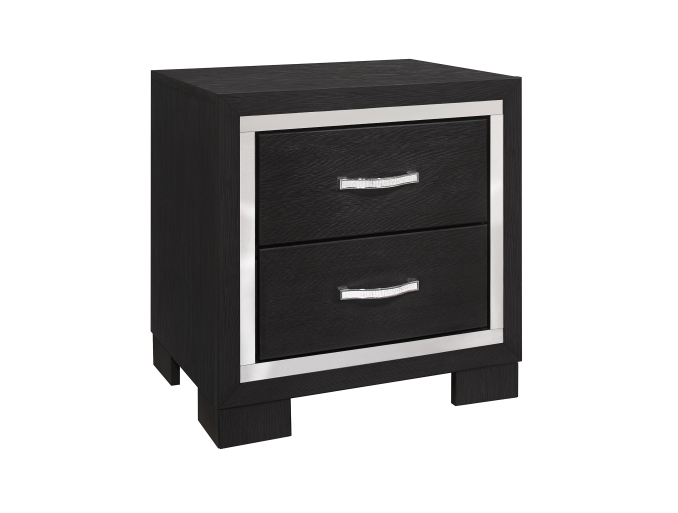 Bellante Melamine Black Nightstand - SH2216BK-4 - Bien Home Furniture &amp; Electronics