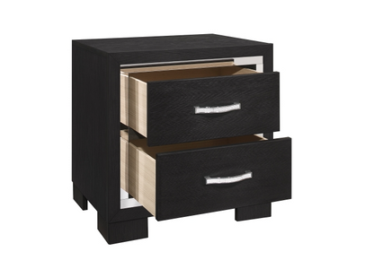 Bellante Melamine Black Nightstand - SH2216BK-4 - Bien Home Furniture &amp; Electronics