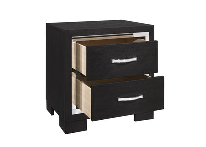 Bellante Melamine Black Nightstand - SH2216BK-4 - Bien Home Furniture &amp; Electronics