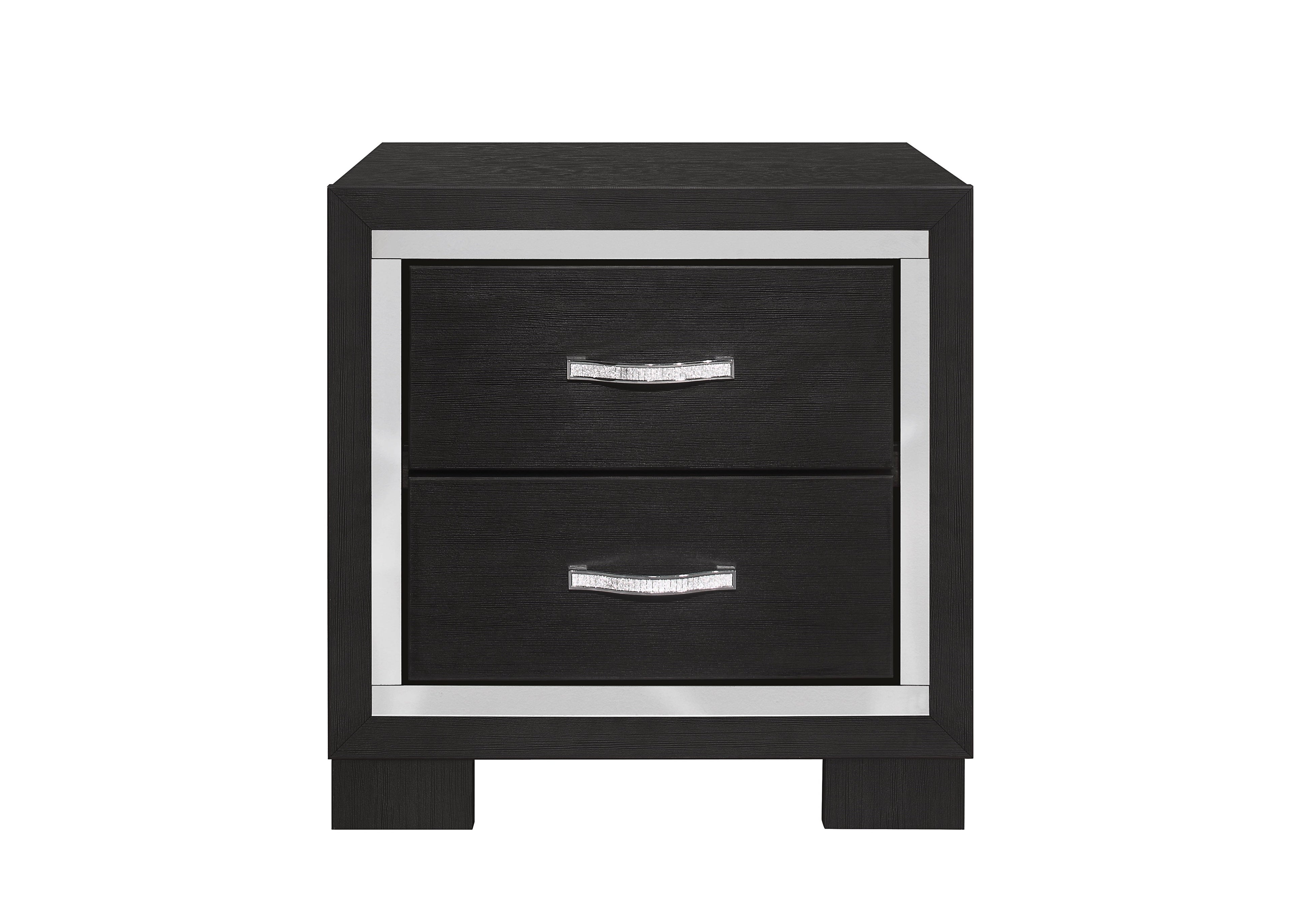 Bellante Melamine Black Nightstand - SH2216BK-4 - Bien Home Furniture &amp; Electronics