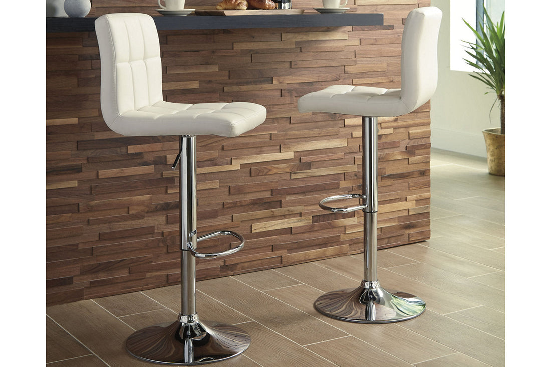 Bellatier Bone Adjustable Height Barstool, Set of 2 - D120-230 - Bien Home Furniture & Electronics