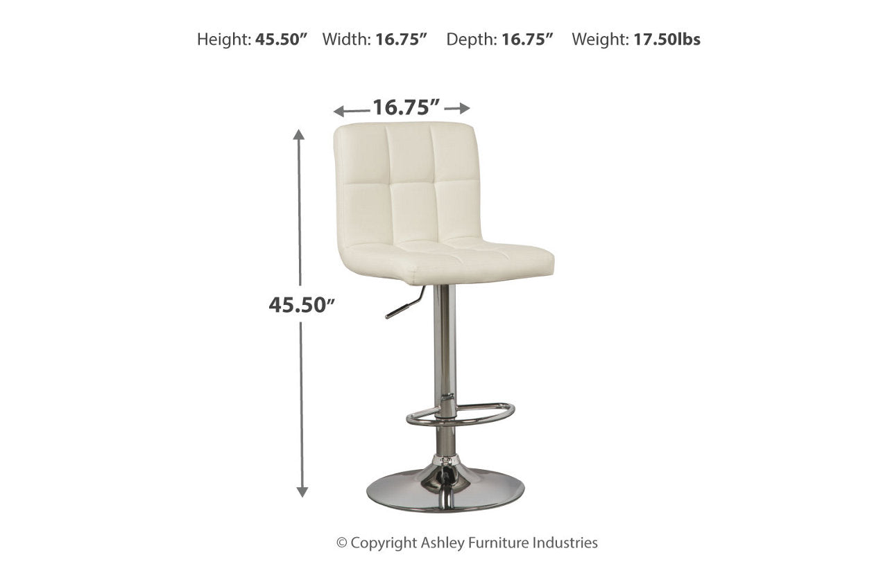 Bellatier Bone Adjustable Height Barstool, Set of 2 - D120-230 - Bien Home Furniture &amp; Electronics