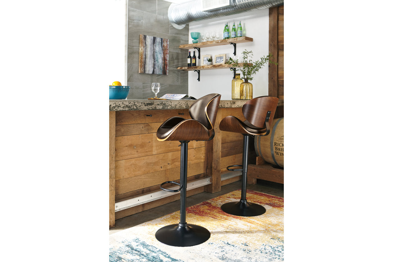 Bellatier Brown Adjustable Height Barstool - D120-530 - Bien Home Furniture &amp; Electronics