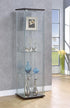 Bellatrix Cappuccino/Clear Rectangular 4-Shelf Curio Cabinet - 950172 - Bien Home Furniture & Electronics