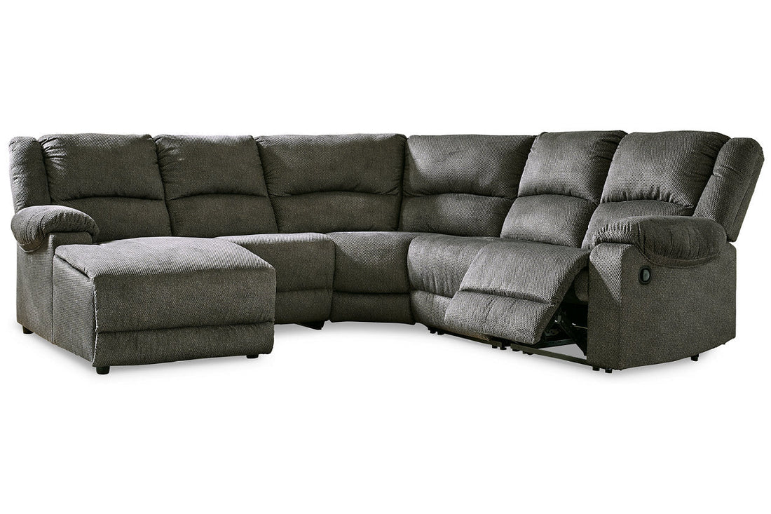 Benlocke Flannel 5-Piece Reclining Sectional with Chaise - SET | 3040216 | 3040219 | 3040241 | 3040246 | 3040277 - Bien Home Furniture &amp; Electronics