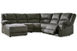 Benlocke Flannel 5-Piece Reclining Sectional with Chaise - SET | 3040216 | 3040219 | 3040241 | 3040246 | 3040277 - Bien Home Furniture & Electronics
