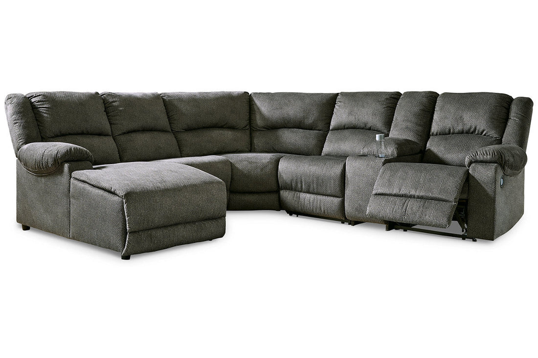 Benlocke Flannel 6-Piece Reclining Sectional with Chaise - SET | 3040216 | 3040219 | 3040241 | 3040246 | 3040257 | 3040277 - Bien Home Furniture &amp; Electronics