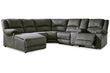 Benlocke Flannel 6-Piece Reclining Sectional with Chaise - SET | 3040216 | 3040219 | 3040241 | 3040246 | 3040257 | 3040277 - Bien Home Furniture & Electronics
