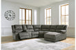 Benlocke Flannel 6-Piece Reclining Sectional with Chaise - SET | 3040217 | 3040219 | 3040240 | 3040246 | 3040257 | 3040277 - Bien Home Furniture & Electronics