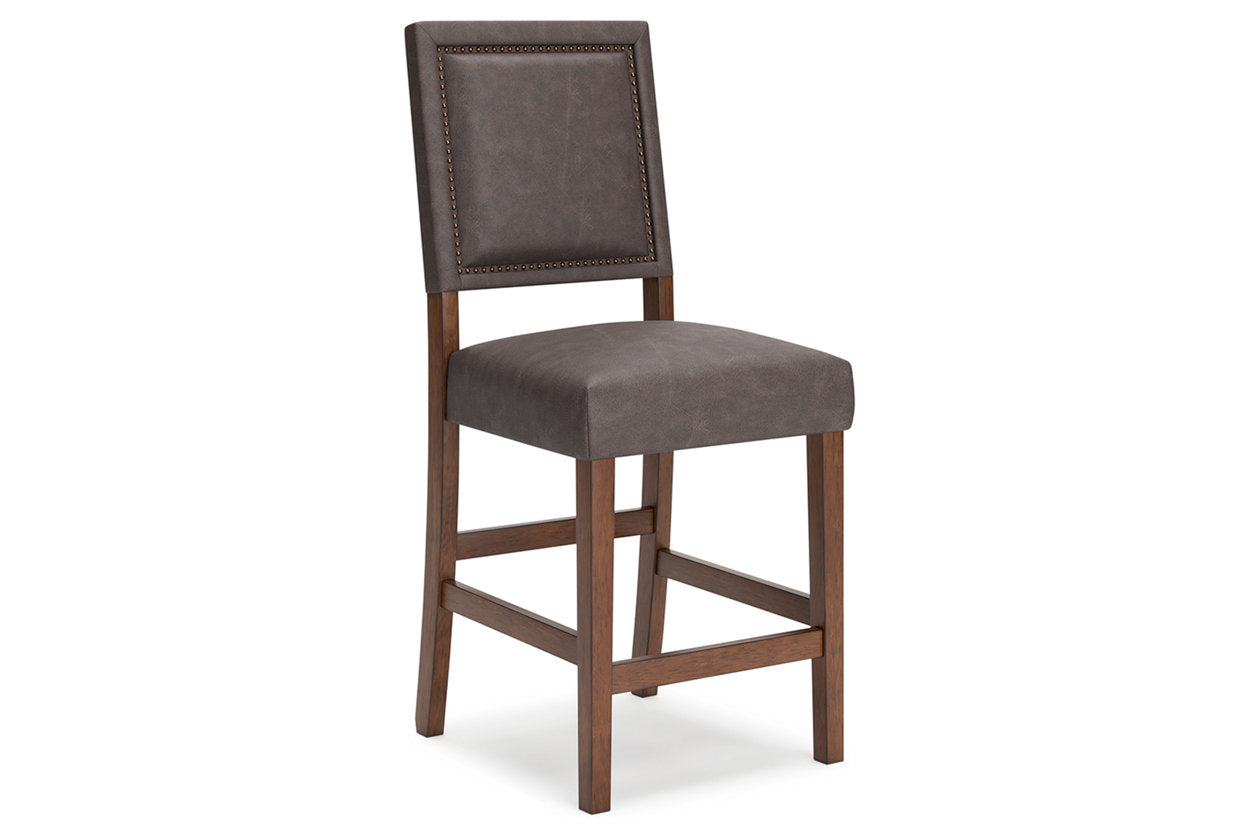 Benmara Grayish Brown/Brown Counter Height Barstool, Set of 2 - D466-124 - Bien Home Furniture &amp; Electronics