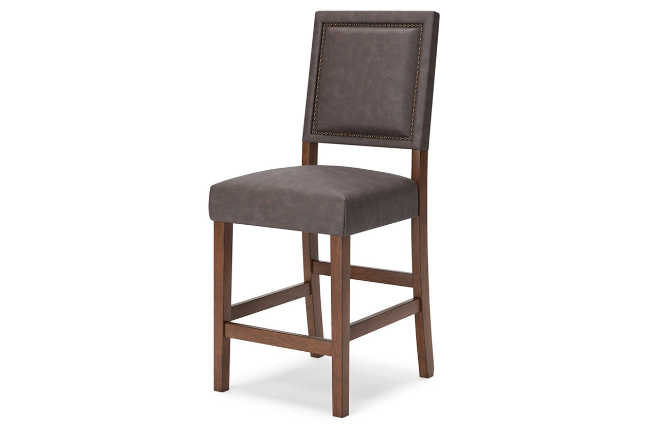 Benmara Grayish Brown/Brown Counter Height Barstool, Set of 2 - D466-124 - Bien Home Furniture &amp; Electronics