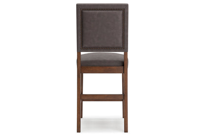 Benmara Grayish Brown/Brown Counter Height Barstool, Set of 2 - D466-124 - Bien Home Furniture &amp; Electronics