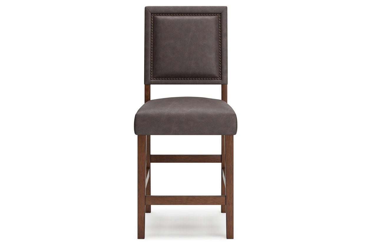 Benmara Grayish Brown/Brown Counter Height Barstool, Set of 2 - D466-124 - Bien Home Furniture &amp; Electronics