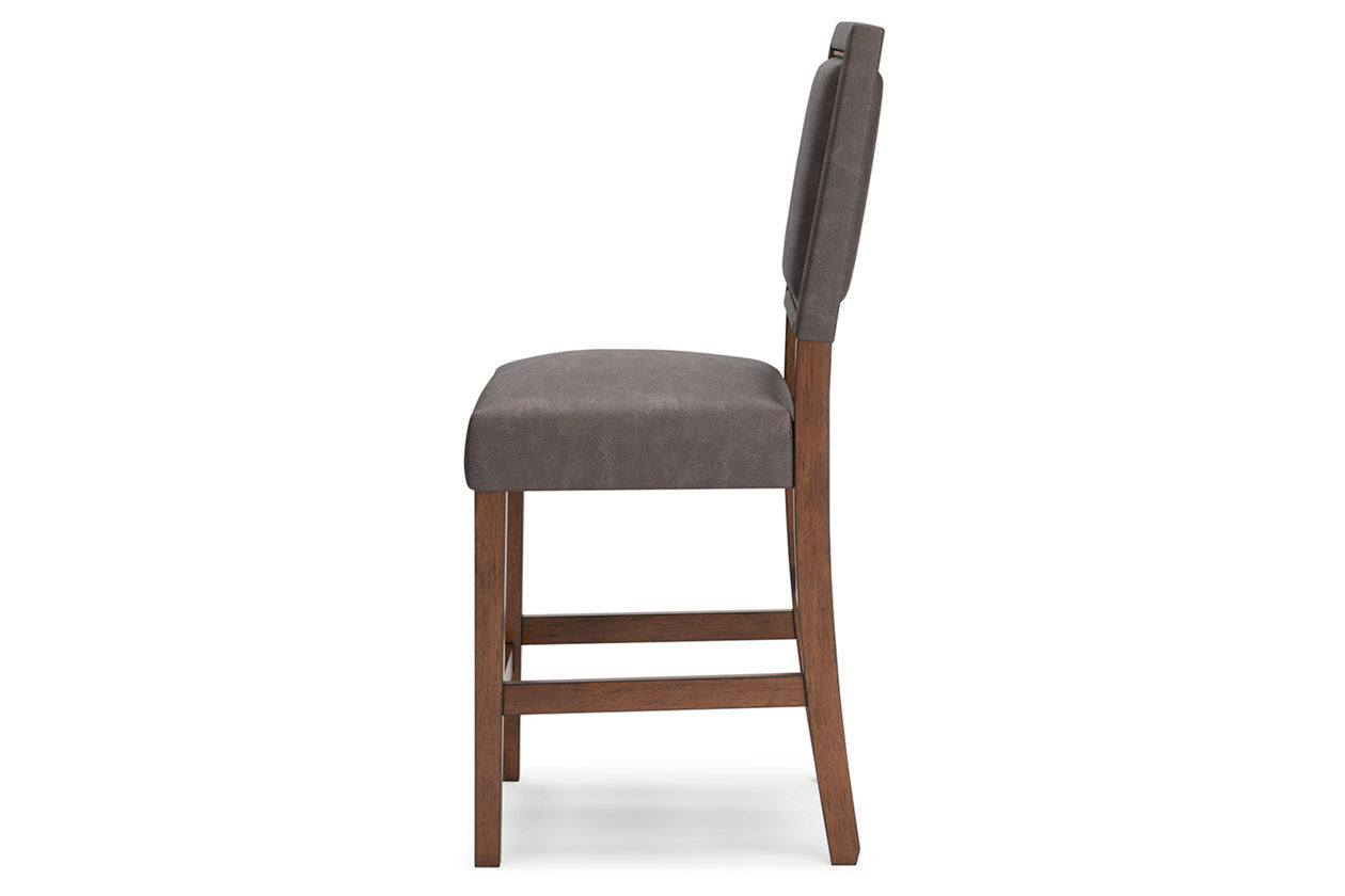 Benmara Grayish Brown/Brown Counter Height Barstool, Set of 2 - D466-124 - Bien Home Furniture &amp; Electronics