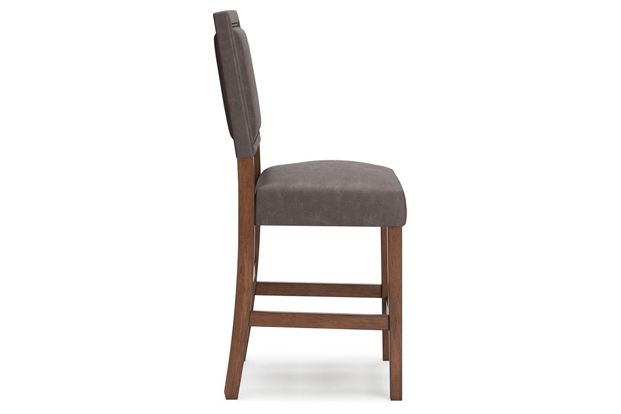 Benmara Grayish Brown/Brown Counter Height Barstool, Set of 2 - D466-124 - Bien Home Furniture &amp; Electronics