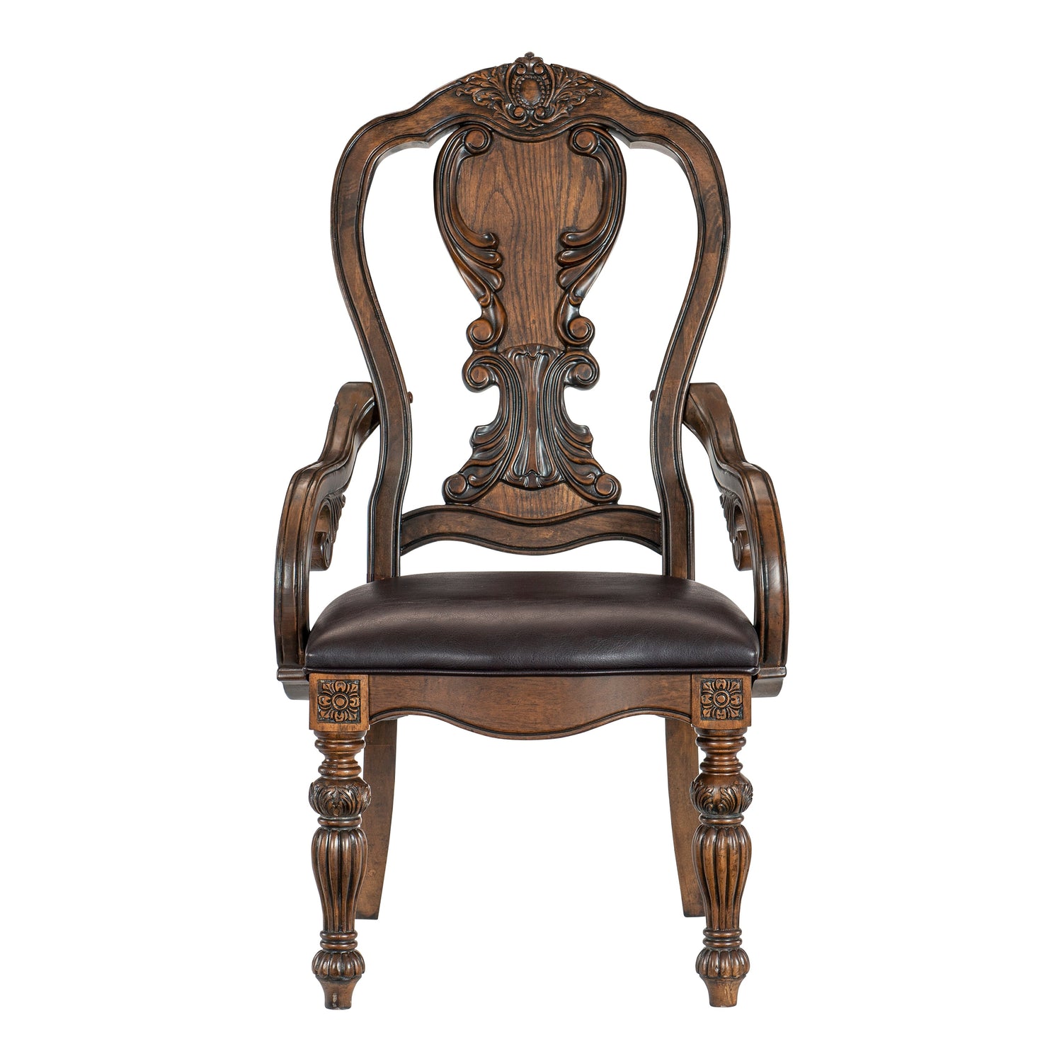 Bergen Dark Oak Arm Chair, Set of 2 - 5829A - Bien Home Furniture &amp; Electronics