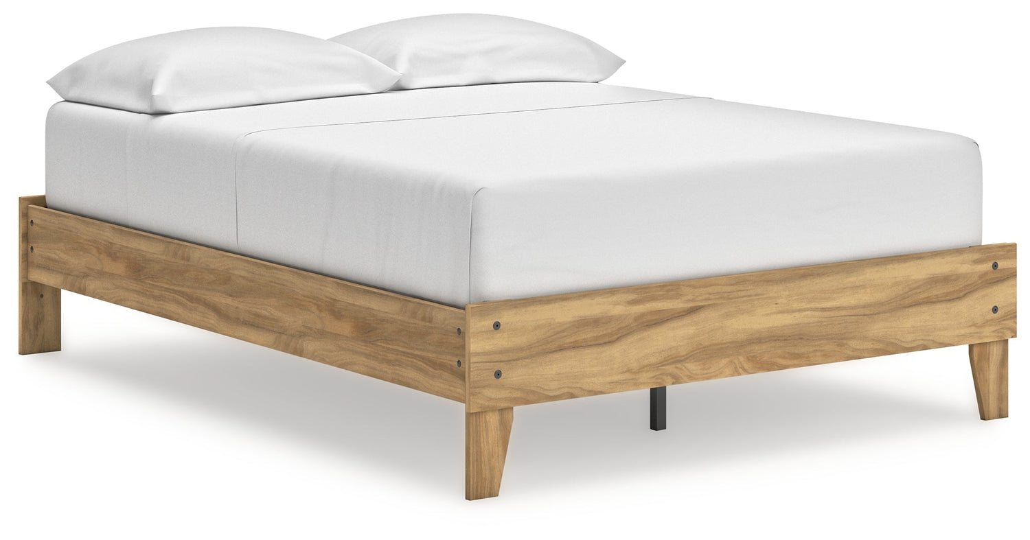Bermacy Light Brown Full Platform Bed - EB1760-112 - Bien Home Furniture &amp; Electronics