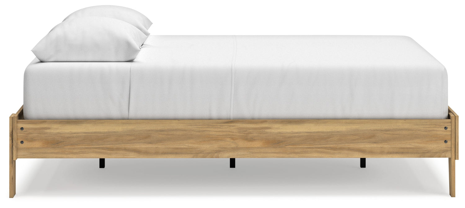 Bermacy Light Brown Queen Platform Bed - EB1760-113 - Bien Home Furniture &amp; Electronics