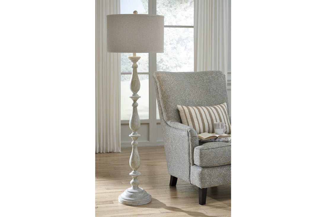 Bernadate Whitewash Floor Lamp - L235341 - Bien Home Furniture & Electronics
