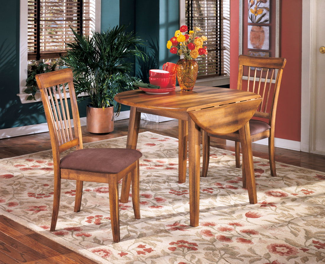 Berringer Rustic 3-Piece Drop Leaf Dining Set - SET | D199-15 | D199-01 - Bien Home Furniture &amp; Electronics