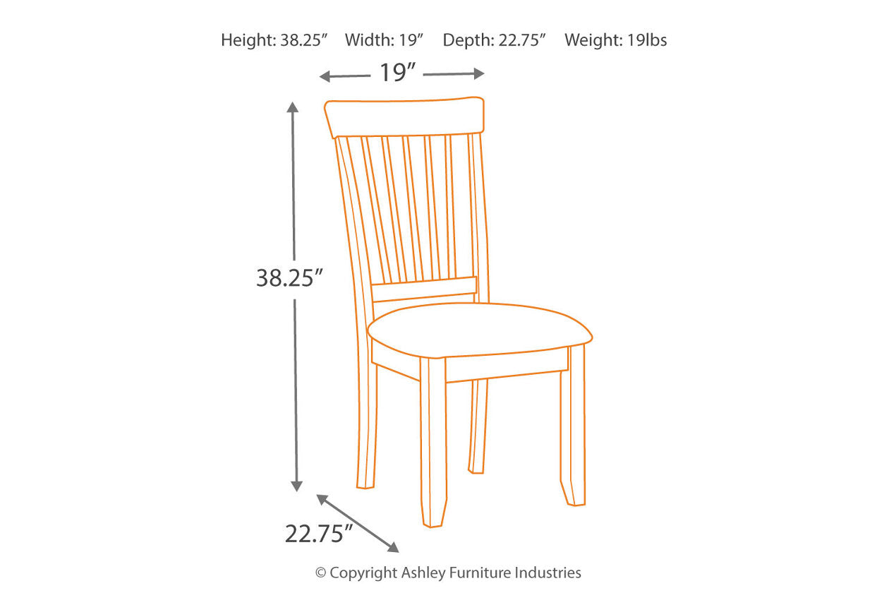 Berringer Rustic Brown Dining Chair, Set of 2 - D199-01 - Bien Home Furniture &amp; Electronics