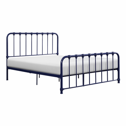 Bethany Blue Queen Metal Platform Bed - 1571BU-1 - Bien Home Furniture &amp; Electronics