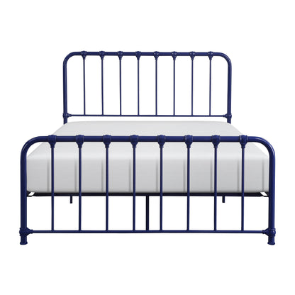 Bethany Blue Queen Metal Platform Bed - 1571BU-1 - Bien Home Furniture &amp; Electronics
