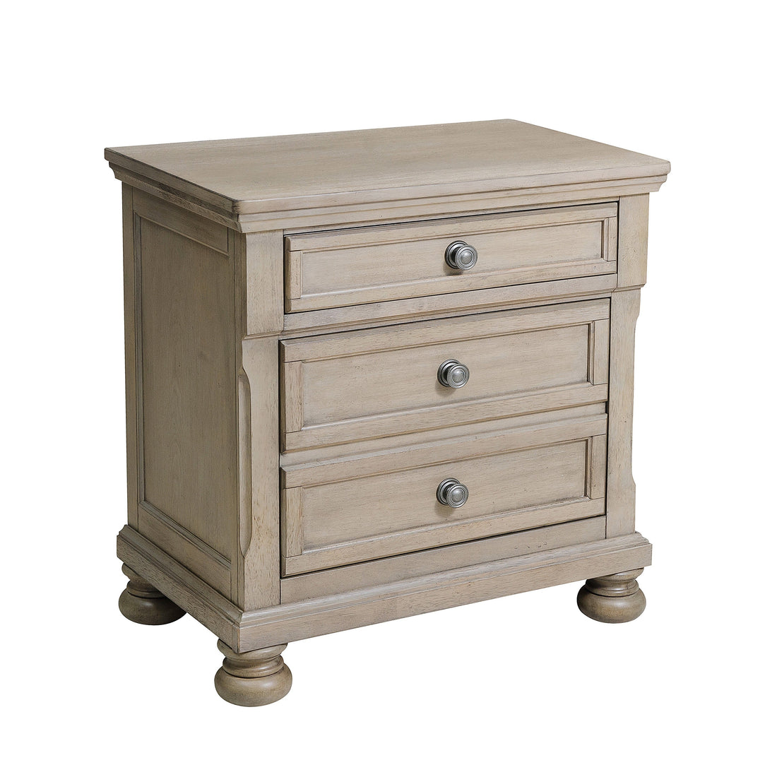 Bethel Wire Brushed Gray Nightstand - 2259GY-4 - Bien Home Furniture &amp; Electronics