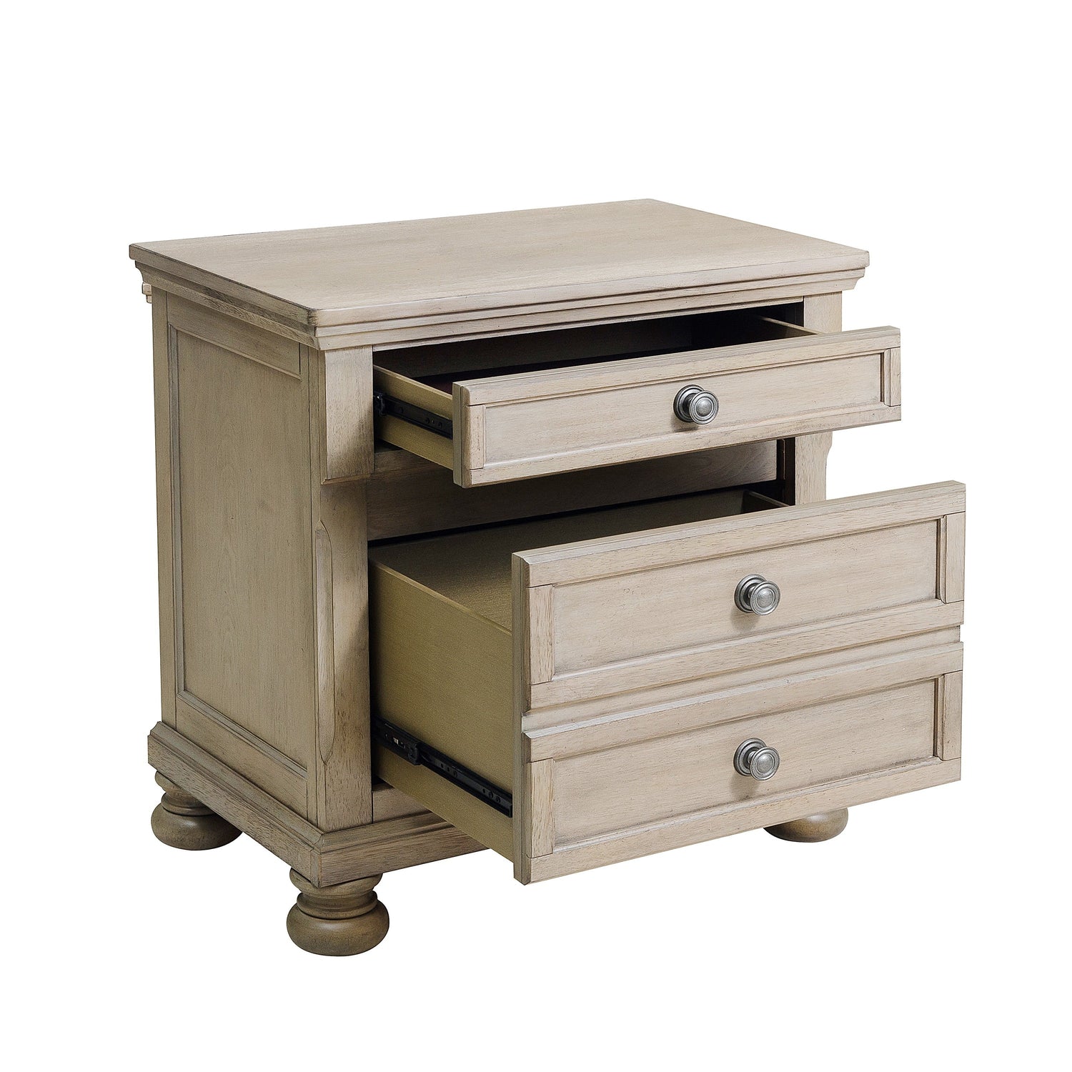 Bethel Wire Brushed Gray Nightstand - 2259GY-4 - Bien Home Furniture &amp; Electronics