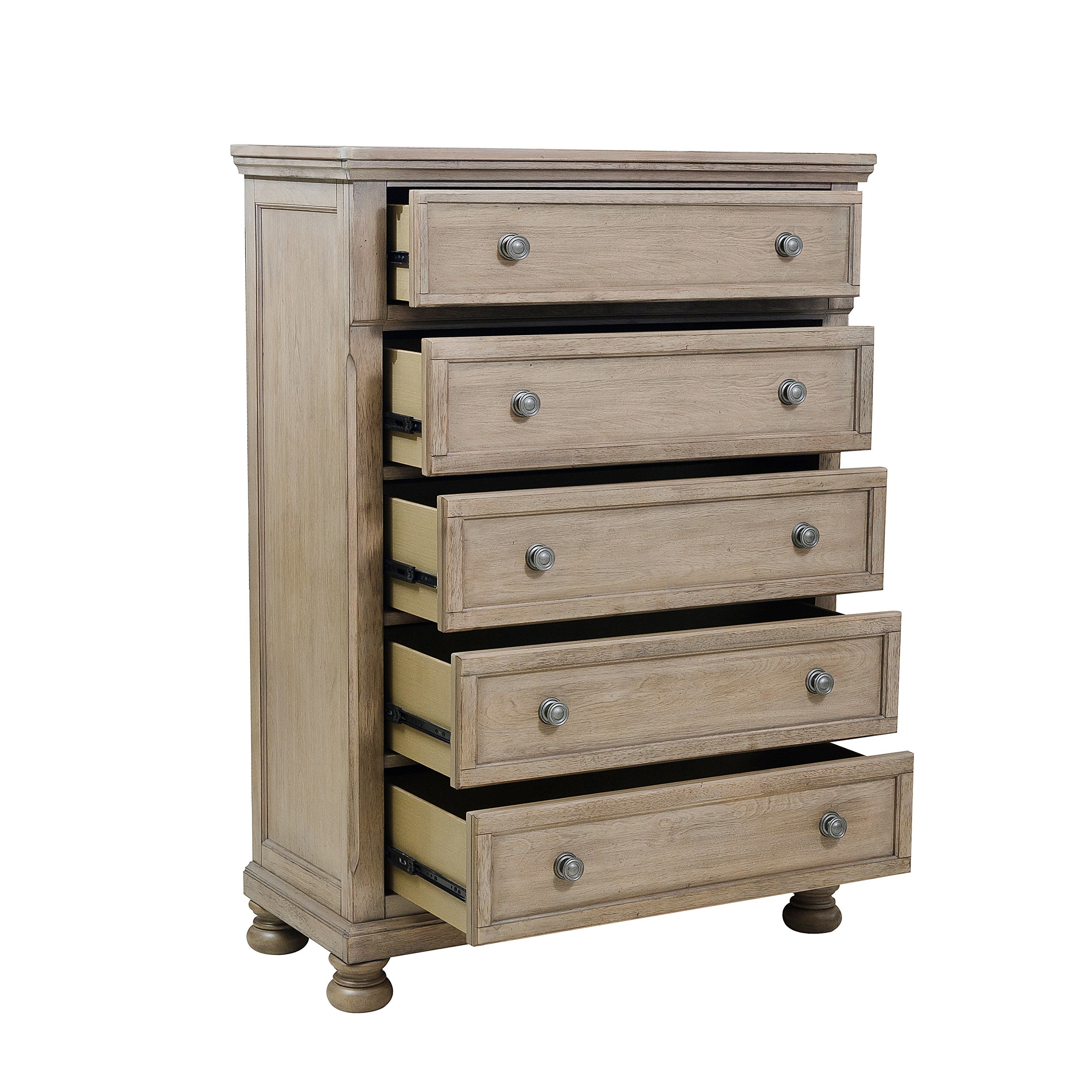 Bethel Wire Brushed Gray Sleigh Storage Platform Bedroom Set - SET | 2259GY-3 | 2259GY-5 | 2259GY-6 | 2259GY-4 | 2259GY-9 | 2259KGY-1 | 2259KGY-2 - Bien Home Furniture &amp; Electronics